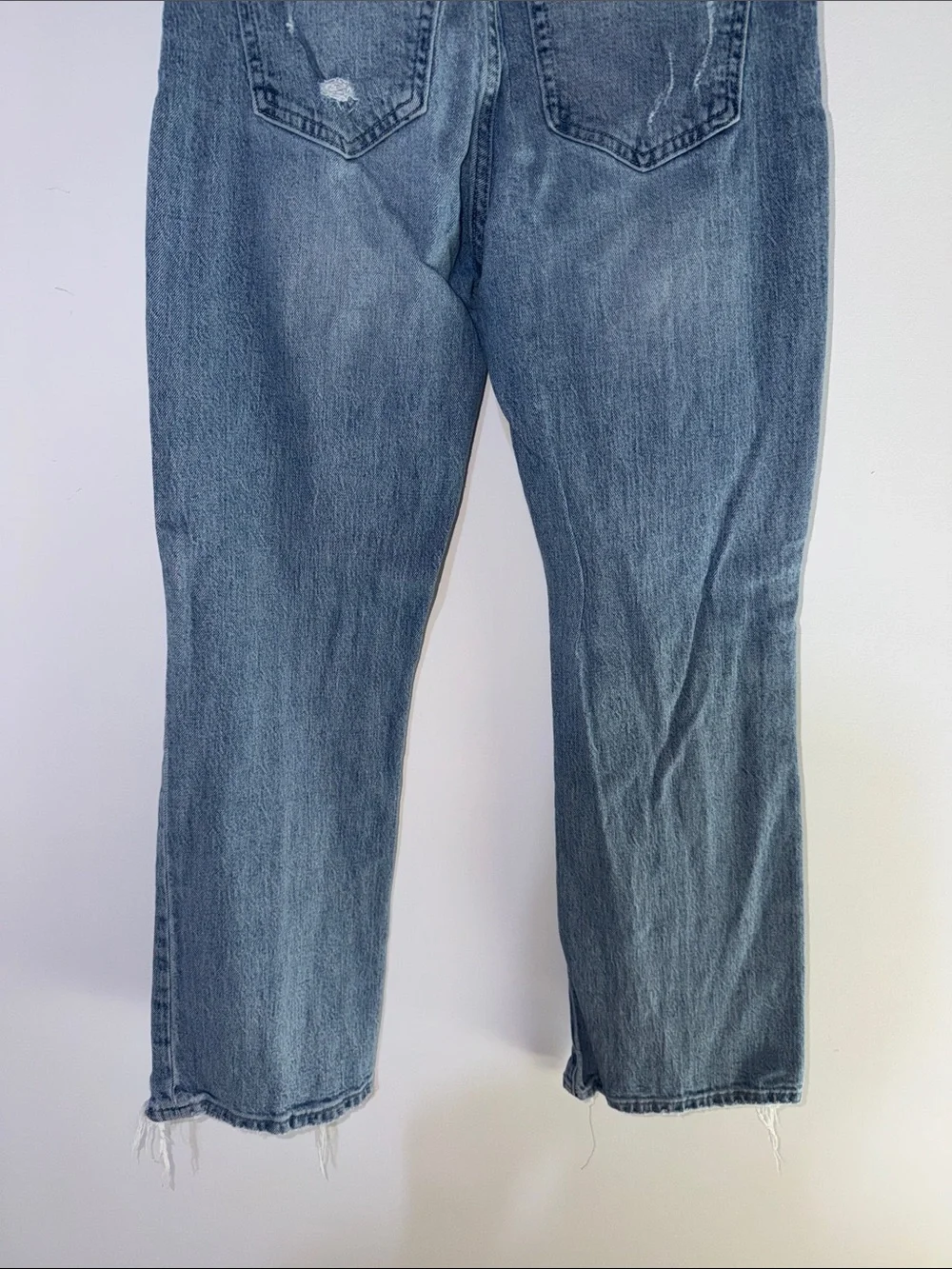 pistola Distressed Light Blue Relaxed Jeans ankle length size 26”